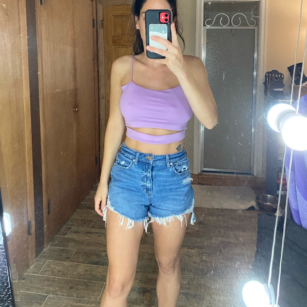 Purple crop top